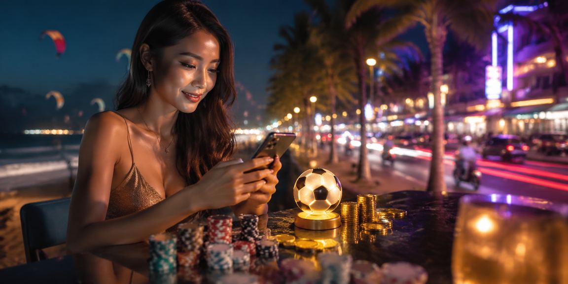Trang cược bóng đá phong cách neon tại Mũi Né